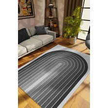 Homshtag Kapılar, Gri Oturma Odası Halısı Minimalist Mutfak Halısı Geometrik Salon Halısı