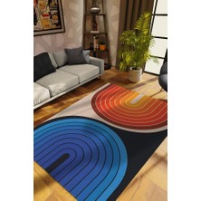 Homshtag Gecem Ve Gündüzüm Ying Yang Halı Renkli Oturma Odası Halısı Minimalist Yıkanabilir Halı