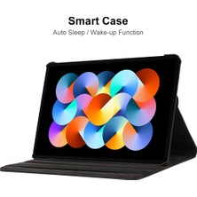 Xfashion Xiaomi Redmi Pad Litchi Doku 360 Derece Dönen Stand Tablet Kılıf Otomatik Uyku / Uyanık Işlevi Pu Deri + Pc Kapak (Yurt Dışından)