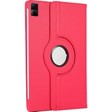 Xfashion Xiaomi Redmi Pad Litchi Doku 360 Derece Dönen Stand Tablet Kılıf Otomatik Uyku / Uyanık Işlevi Pu Deri + Pc Kapak (Yurt Dışından)