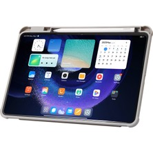 Xfashion Xiaomi Pad 6 / Pad Için 6 Pro Tri-Katı Stand Tablet Kılıf Pu Deri Şeffaf Akrilik Tpu Kapak (Yurt Dışından)