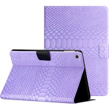 Xfashion Samsung Galaxy Tab S6 Lite SM-P610 / Tab S6 Lite (2022) Pu Deri Akıllı Kapak Timsah Stand Kartı Tutucu Tablet Kılıfı (Yurt Dışından)