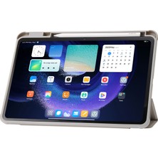 Xfashion Xiaomi Pad 6 / Pad Için 6 Pro Tri-Katı Stand Tablet Kılıf Pu Deri Şeffaf Akrilik Tpu Akıllı Kapak (Yurt Dışından)