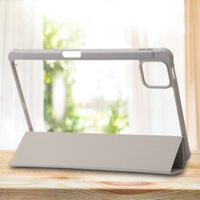 Xfashion Xiaomi Pad 6 / Pad Için 6 Pro Tri-Katı Stand Tablet Kılıf Pu Deri Şeffaf Akrilik Tpu Akıllı Kapak (Yurt Dışından)