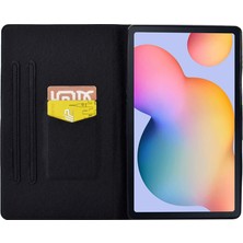 Xfashion Samsung Galaxy Tab S6 Lite / Tab S6 Lite (2022) Pu Deri Tablet Kılıfı Görüntüleme Stand Otomatik Uyanma / Uyku Kapağı Tutucu (Yurt Dışından)