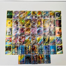 Abetto Market Pokemon Gx, Vmax, Vstar ve Energy Set 50 Adet Pokemon Parlak Oyun Kartı