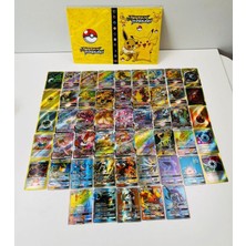 Abetto Market Pokemon Gx, Vmax, Vstar, Energy Set 50 Adet Pokemon Parlak Oyun Kartı & Albüm Set