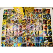 Abetto Market Pokemon Gx, Vmax, Vstar, Energy Set 100 Adet Pokemon Parlak Oyun Kartı & Albüm Set