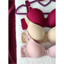 Kadın Dolgusuz Balenli Günlük 3'lü Sütyen Takım