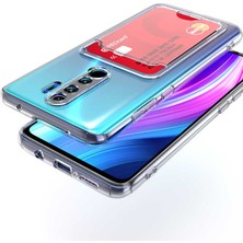 Prolysus Xiaomi Redmi Note 8 Pro Şeffaf Kartlıklı Köşe Korumalı Silikon Kılıf