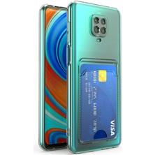 Prolysus Xiaomi Redmi Note 9s Şeffaf Kartlıklı Köşe Korumalı Silikon Kılıf