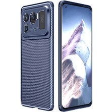 Prolysus Xiaomi Mi 11 Ultra Kılıf Karbon Fiber Desenli Silikon Kılıf