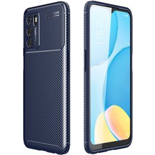 Prolysus Oppo A16 Kılıf Karbon Fiber Desenli Silikon Kılıf