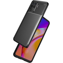 Prolysus Oppo Reno 5 Lite Kılıf Karbon Fiber Desenli Silikon Kılıf