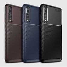 Prolysus Huawei P20 Pro Kılıf Karbon Fiber Desenli Silikon Kılıf