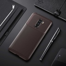 Prolysus Xiaomi Pocophone F1 Kılıf Karbon Fiber Desenli Silikon Kılıf