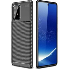 Prolysus Samsung Galaxy A91 (S10 Lite) Kılıf Karbon Fiber Desenli Silikon Kılıf