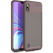 Prolysus Samsung Galaxy A10 Kılıf Karbon Fiber Desenli Silikon Kılıf