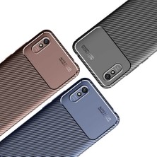 Prolysus Xiaomi Redmi 9A Kılıf Karbon Fiber Desenli Silikon Kılıf