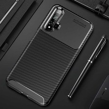 Prolysus Huawei Honor 20 Kılıf Karbon Fiber Desenli Silikon Kılıf