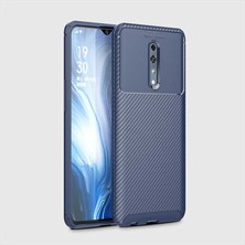 Prolysus Oppo Reno Z Kılıf Karbon Fiber Desenli Silikon Kılıf