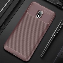 Prolysus Xiaomi Redmi 8A Kılıf Karbon Fiber Desenli Silikon Kılıf