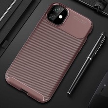 Prolysus Apple iPhone 11 Kılıf Karbon Fiber Desenli Silikon Kılıf