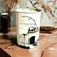 Saccura Dekor Monochrome Metal Kapaklı Dekoratif Silindir Kutu, Dekoratif Kutu