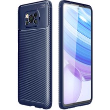 Prolysus Xiaomi Poco X3 Kılıf Karbon Fiber Desenli Silikon Kılıf