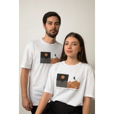 Planet X Wear Relaxed Fit Baskılı Pamuk Beyaz Tişört