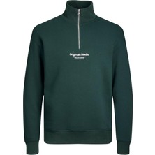 Jack & Jones Jorvesterbro Sweat Quarter Zıp Hn Sn Yeşil