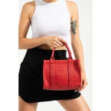 Valu Accessorize Kadın Kırmızı Tote Askılı Fermuarlı El ve Omuz Çantası