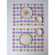 Elly House Spring Süet Pötikare 2li Amerikan Servisi 35 x 50 cm
