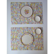 Elly House Spring Süet Çiçekli 2li Amerikan Servisi 30 x 50 cm