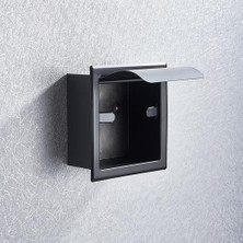 Xinh Banyo Kağıt Tutucu Duvara Monte Mat Siyah Tuvalet Kağıdı Tutucu Havlu Kağıt Raf Rulo Kağıt Kutusu Banyo Aksesuarları | Kağıt Tutucular (Siyah) (Yurt Dışından)