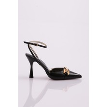 DGN 5009 Kadin Taşli Bilekten Bağlamali Topuklu Ayakkabi