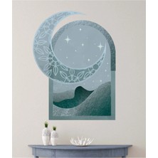 Kt Grup Boho Pastel Çöl Ve Dolunay Duvar Sticker