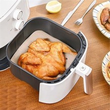 Melsen 200 Adet Airfryer Pişirme Kağıdı Kare Delikli Model Yağlı Kağıt