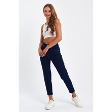 Tref Jns Lacivert Mom Jeans Likralı Kot Pantolon TREF-LACIVERT-MOM-JEAN-212