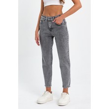 Tref Jns Gri Mom Jeans Likralı Kot Pantolon Tref-Gri-Mom-Jeans-12