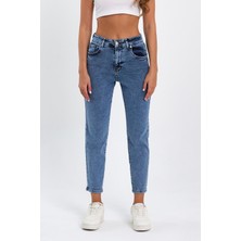 Tref Jns Açık Mavi Mom Jeans Likralı Kot Pantolon TREF-ACIK-MAVI-MOM-JEANS-431