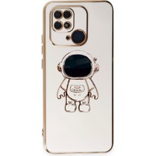 HappyCase Xiaomi Redmi 10C Astronot Standlı Kılıf Beyaz