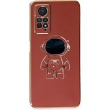 HappyCase Xiaomi Redmi Note 11 Pro Astronot Standlı Kılıf Kırmızı