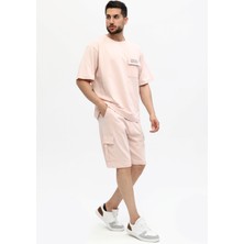 Owut Collection Erkek Relaxed/rahat Kesim Yazı Baskılı %100 Pamuk Şort Takım
