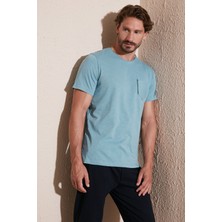 Buratti % 100 Pamuklu Slim Fit Bisiklet Yaka Cepli T Shirt Erkek T Shirt 5902000