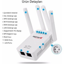 Apx Wireless Wifi Repeater Range Extender 4 Antenli Wifi Yükseltici