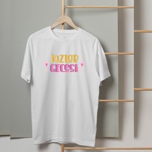Mor Mürekkep Kızlar Gecesi Yazı Baskılı Kadın Tshirt