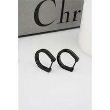 By Zeyna Aksesuar Kadın 316 L Paslanmaz Çelik 1.8 cm Oval Model Küpe