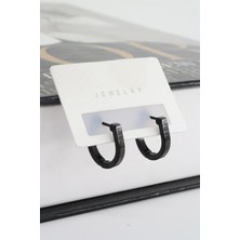 By Zeyna Aksesuar Kadın 316 L Paslanmaz Çelik 2 cm Geometrik Model Küpe