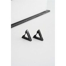 By Zeyna Aksesuar Unisex 316 L Paslanmaz Çelik 1.5 cm Üçgen Model Küpe